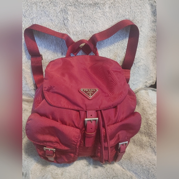 Red Vela Nylon Prada Backpack - Picture 3 of 7